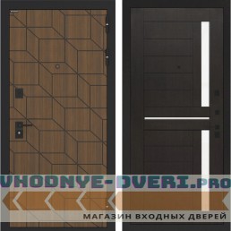 Входная дверь BN-03 Соренто белое стекло Венге