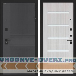 Входная дверь BN-05 Нео белое стекло Сандал белый