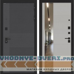 Входная дверь BN-05 с зеркалом ФЛЗ-649 Грей софт