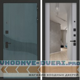 Входная дверь BN-13 с зеркалом ФЛЗ-1 Лайт грей софт