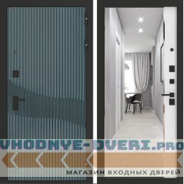 Входная дверь BN-13 с зеркалом ФЛЗ-618 Белый софт