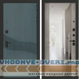 Входная дверь BN-13 с зеркалом ФЛЗ-1 Бетон серый (светлый)