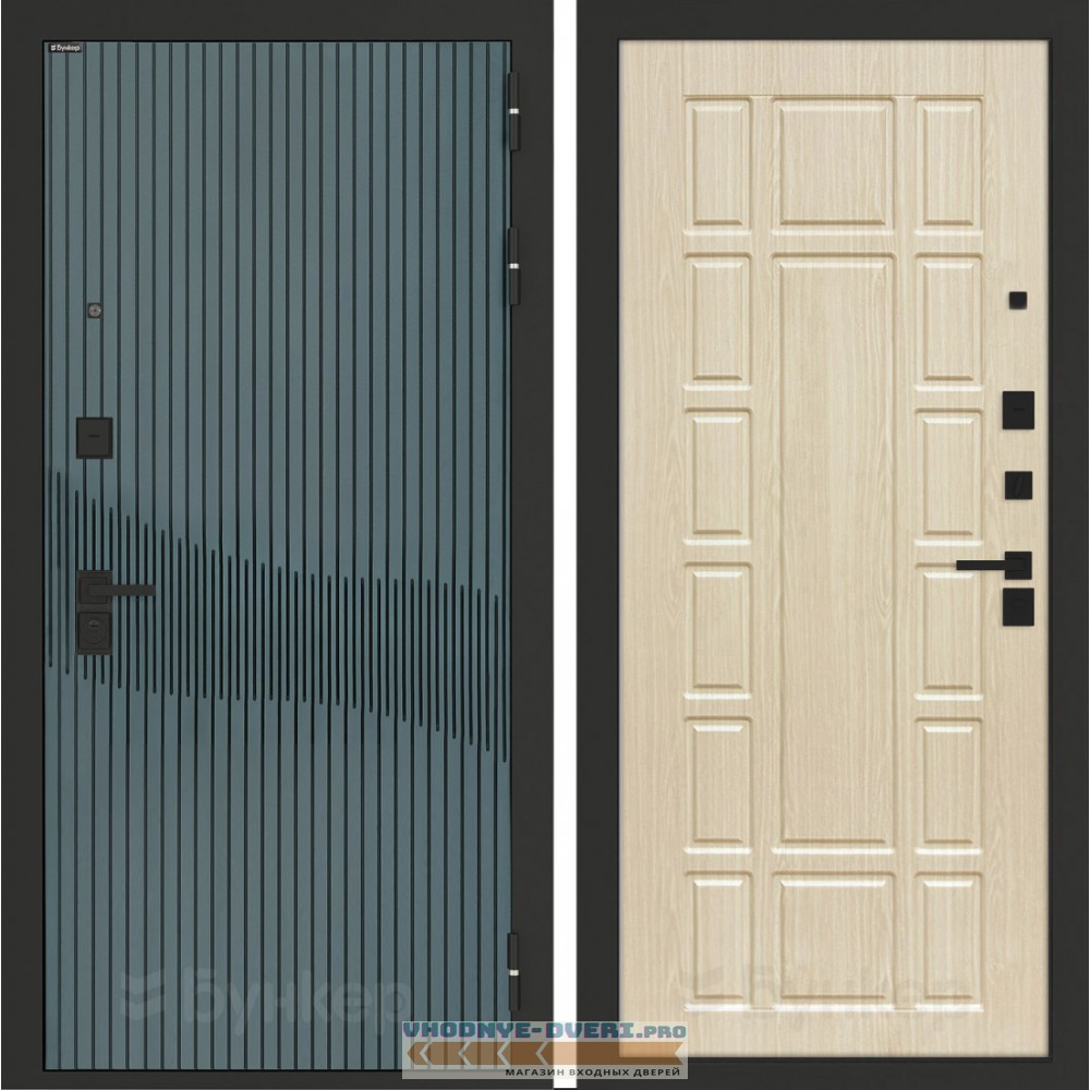 Входная дверь BN-13 с панелью ФЛ-244 Беленый дуб