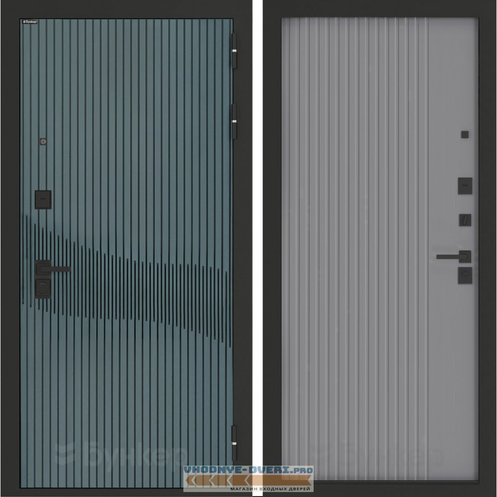 Входная дверь BN-13 с панелью ХОМС Серый софт рельеф