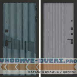 Входная дверь BN-13 с панелью ХОМС Серый софт рельеф