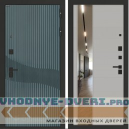 Входная дверь BN-13 с зеркалом ФЛЗ-649 Грей софт