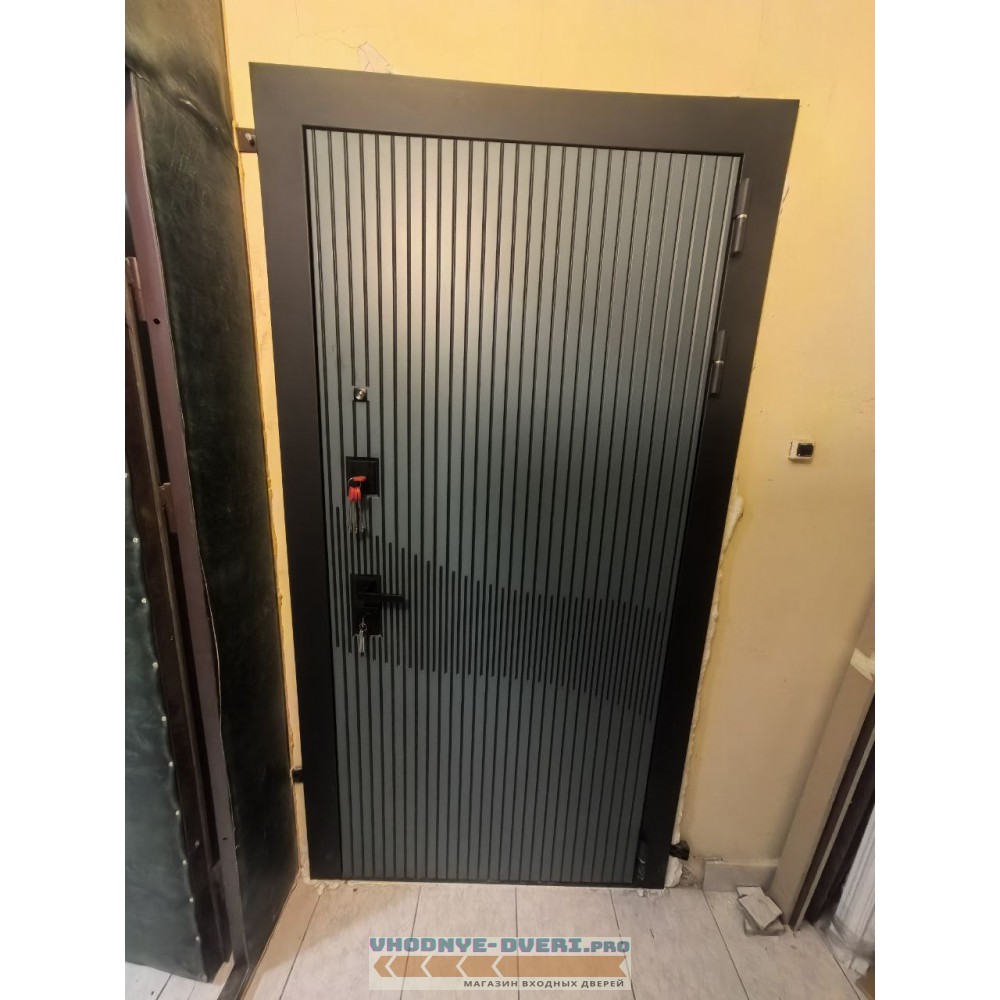 Входная дверь BN-13 с панелью ХОМС Белый софт рельеф