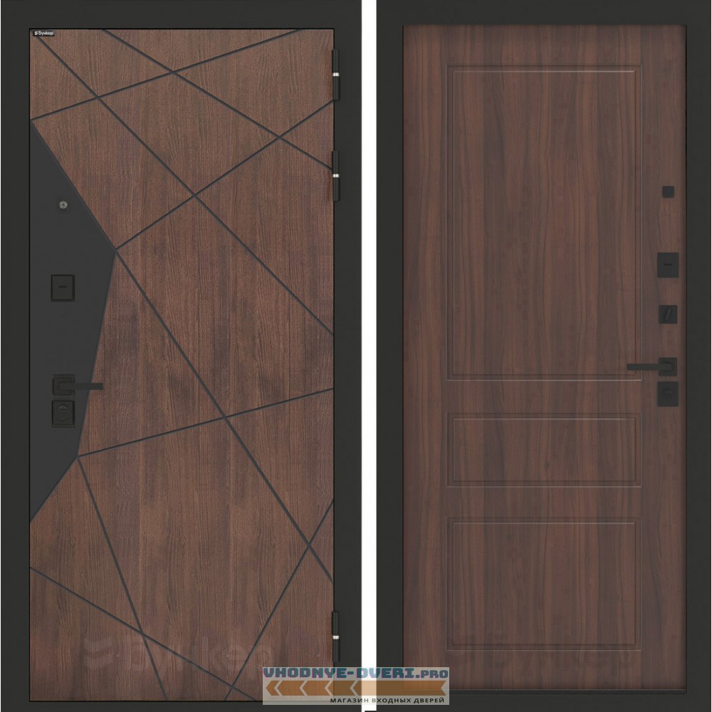 Входная дверь БН-14 с панелью ФЛ-116 Орех бренди