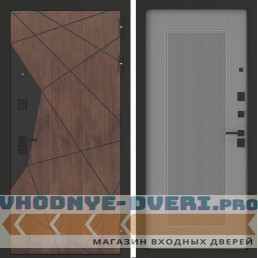 Входная дверь БН-14 с панелью АМСТРОД Серый софт рельеф