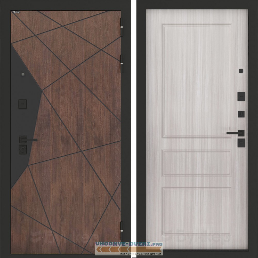 Входная дверь БН-14 с панелью ФЛ-116 Сандал белый