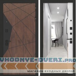 Входная дверь БН-14 с зеркалом ФЛЗ-618 Белый софт