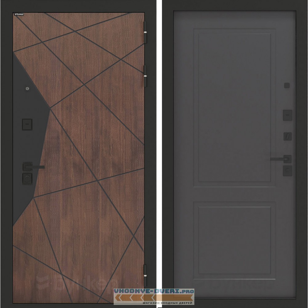 Входная дверь БН-14 с панелью ФЛ-609 Графит софт