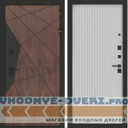 Входная дверь БН-14 с панелью ХОМС Белый софт рельеф