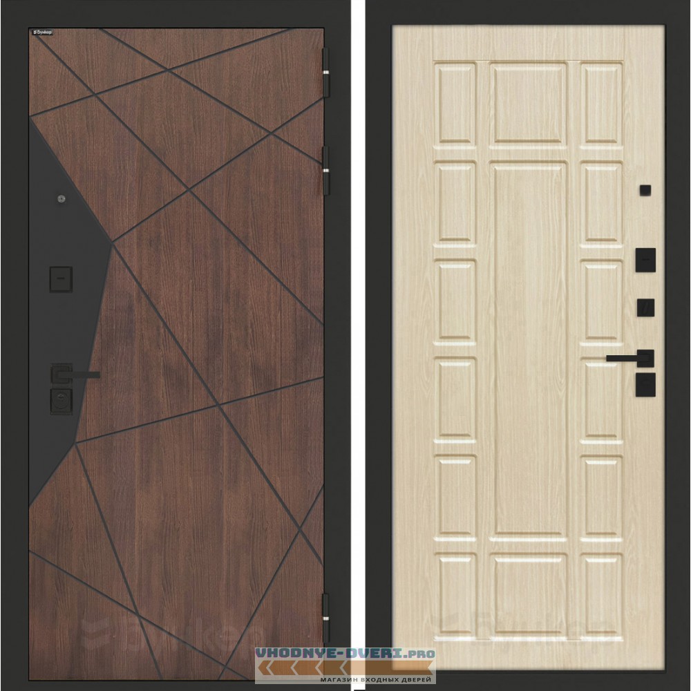 Входная дверь БН-14 с панелью ФЛ-244 Беленый дуб