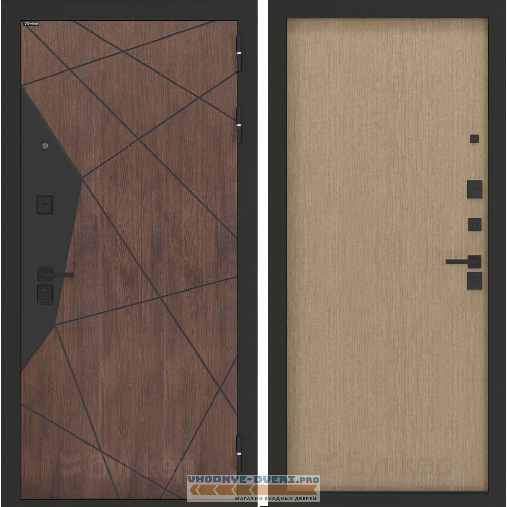 Входная дверь БН-14 с панелью ДВП Венге светлый