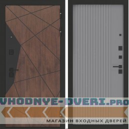 Входная дверь БН-14 с панелью ХОМС Серый софт рельеф