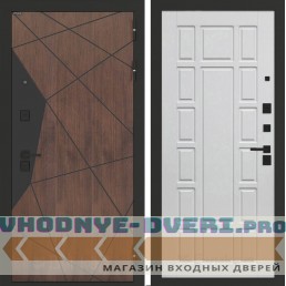 Входная дверь БН-14 с панелью ФЛ-244 Белое дерево