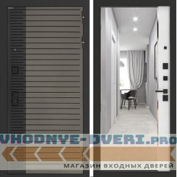 Входная дверь BN-15 с зеркалом ФЛЗ-618 Белый софт