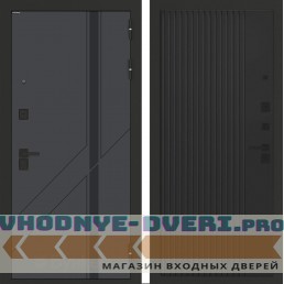 Входная дверь БН-12 с панелью ХОМС Черный кварц