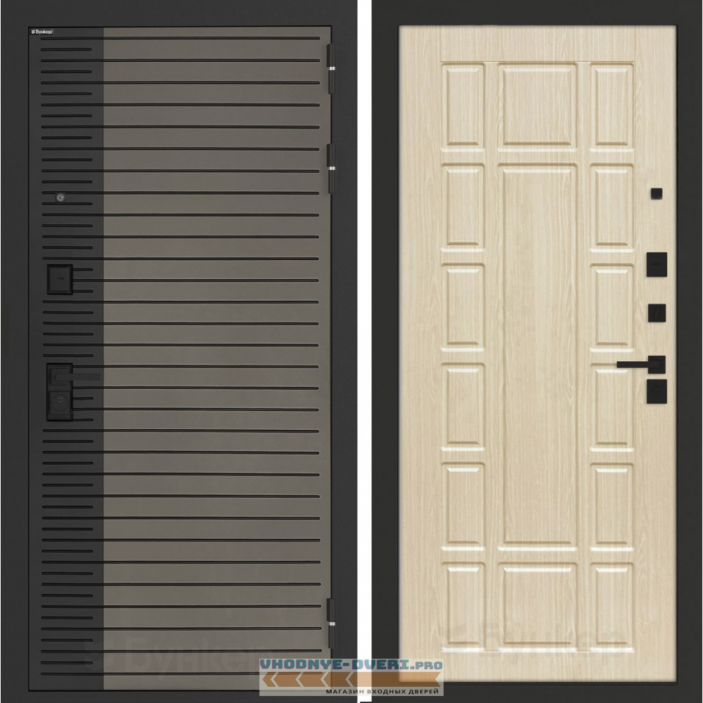 Входная дверь BN-15 с панелью ФЛ-244 Беленый дуб