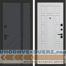 Входная дверь БН-12 с панелью ФЛ-244 Белое дерево