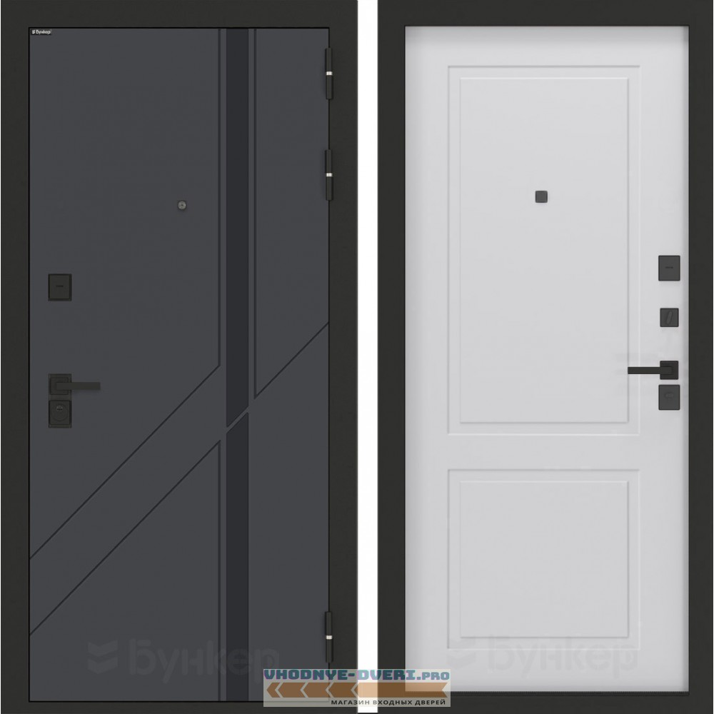 Входная дверь БН-12 с панелью ФЛ-609 Белый софт