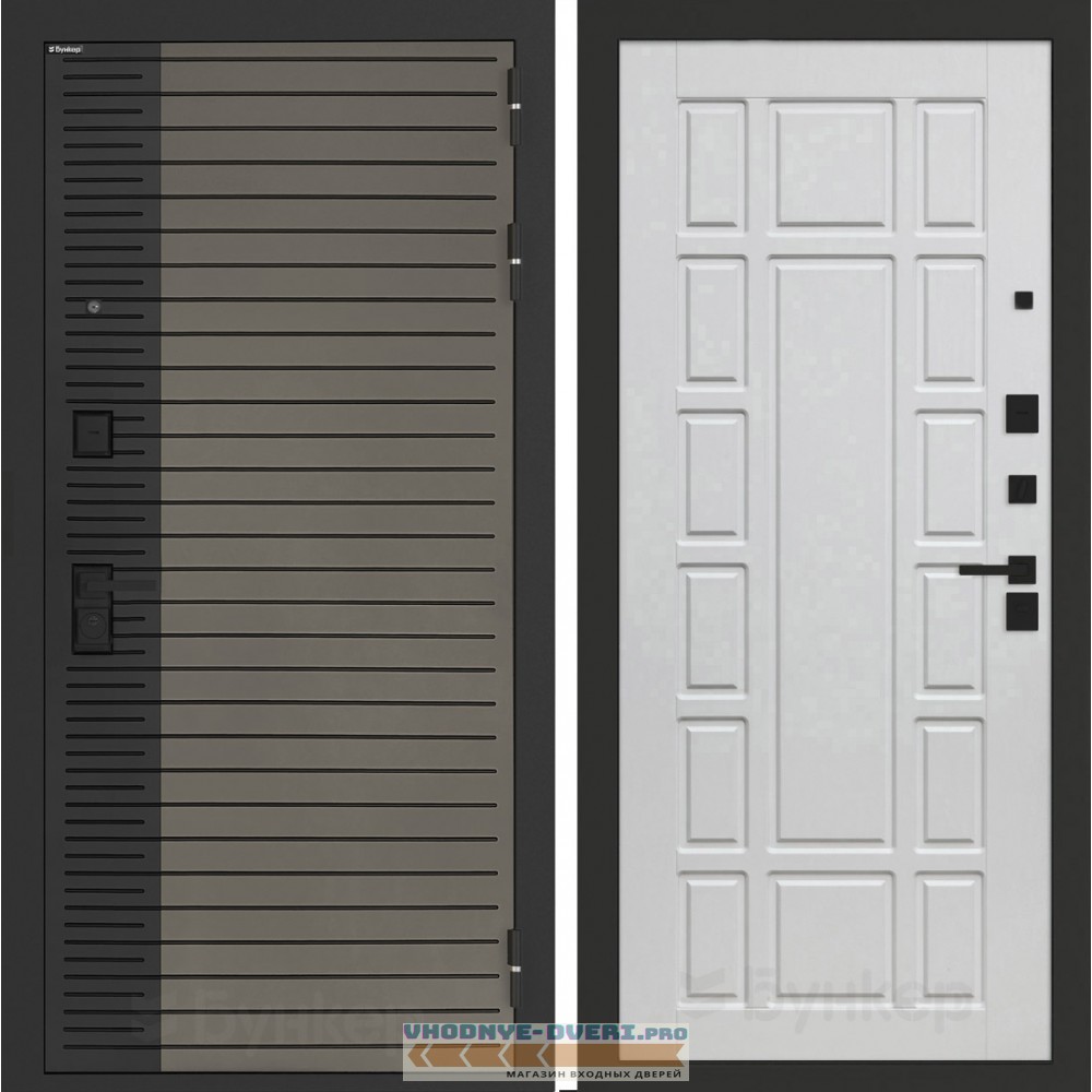 Входная дверь BN-15 с панелью ФЛ-244 Белое дерево