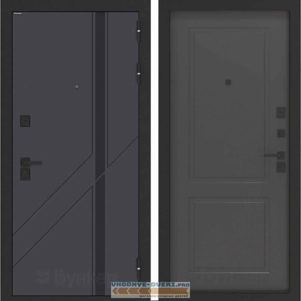 Входная дверь БН-12 с панелью ФЛ-609 Графит софт