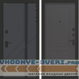 Входная дверь БН-12 с панелью ФЛ-609 Графит софт