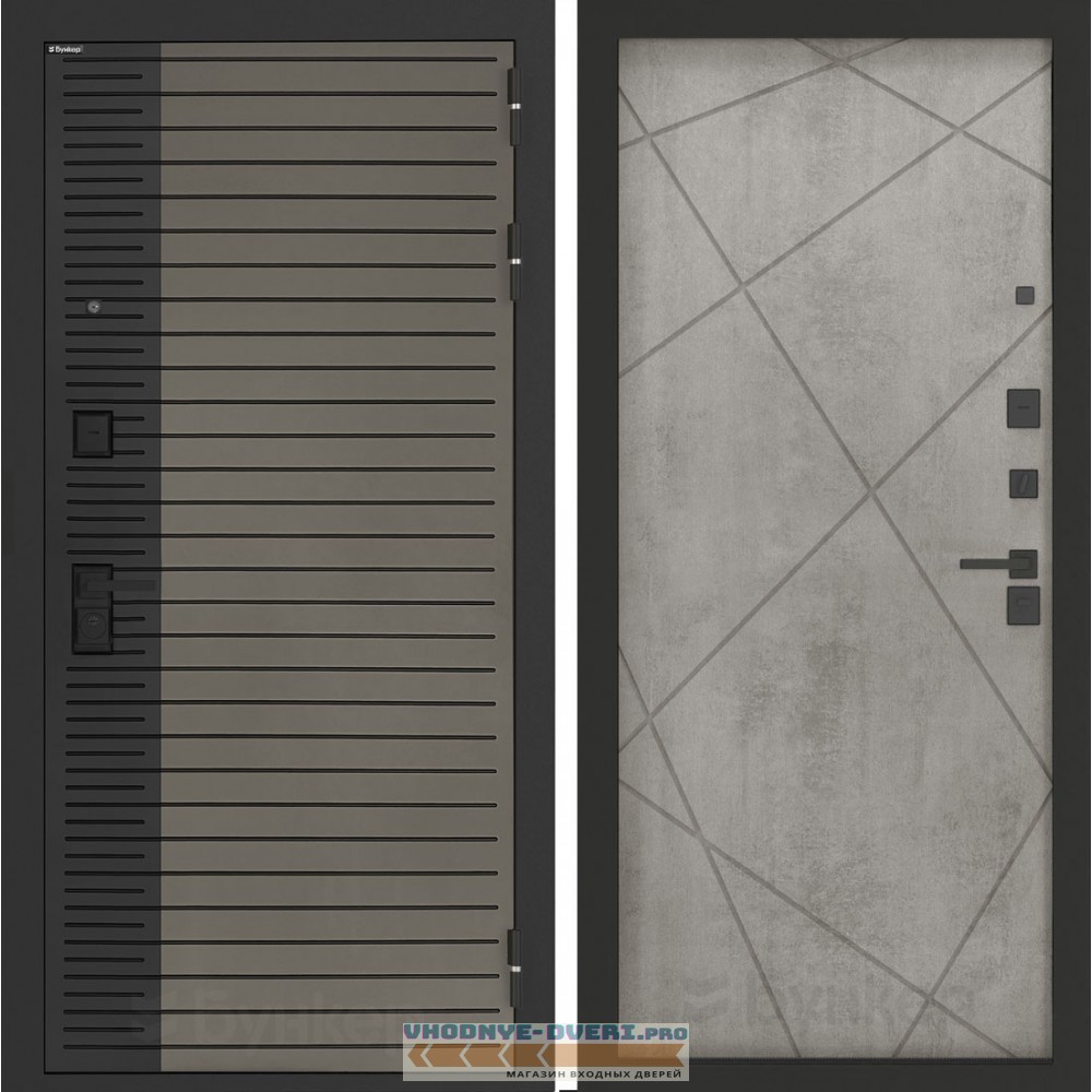 Входная дверь BN-15 с панелью ФЛ-291 Бетон серый (светлый)