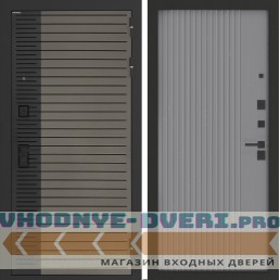 Входная дверь BN-15 с панелью ХОМС Серый софт рельеф