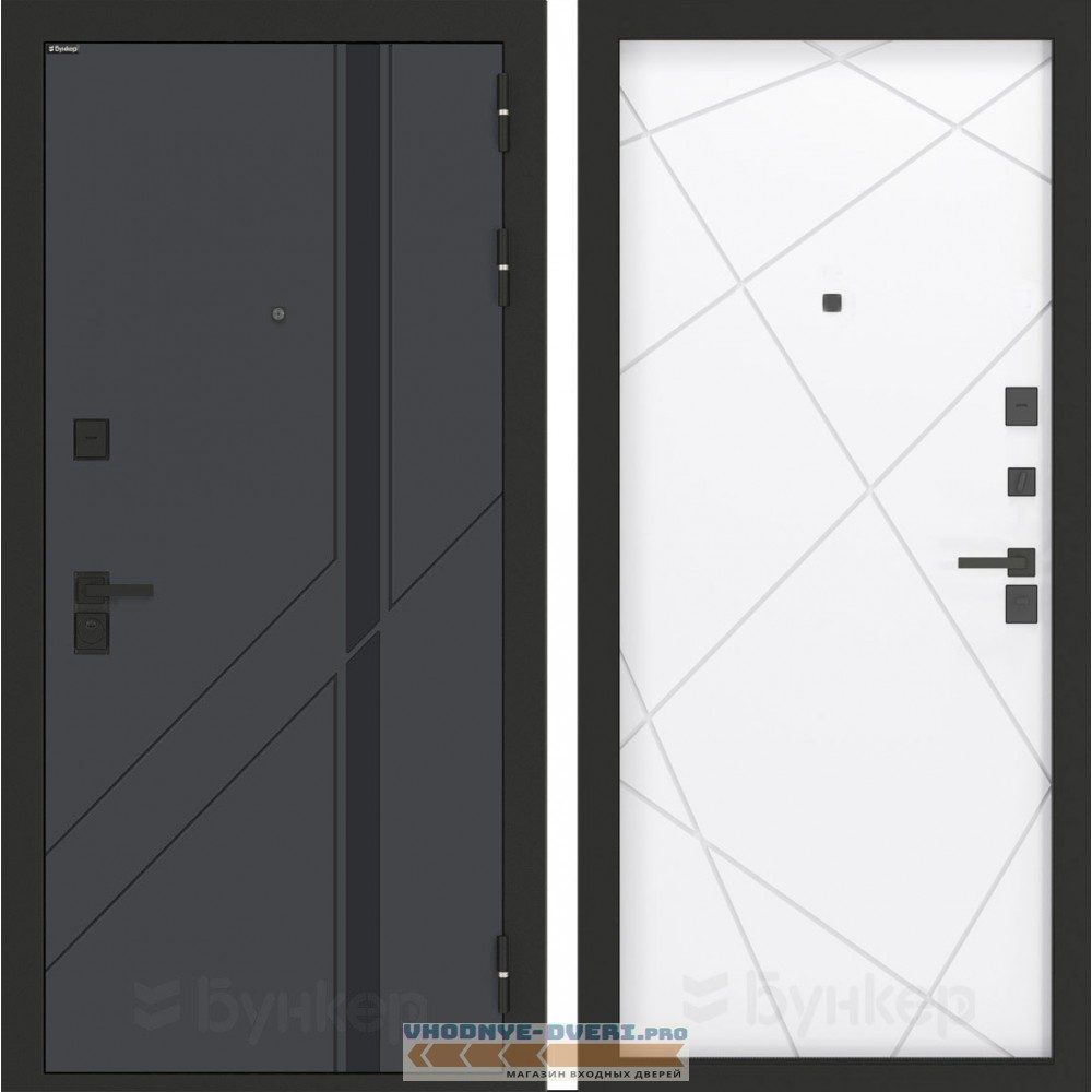 Входная дверь БН-12 с панелью ФЛ-291 Белый софт