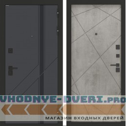 Входная дверь БН-12 с панелью ФЛ-291 Бетон серый (светлый)
