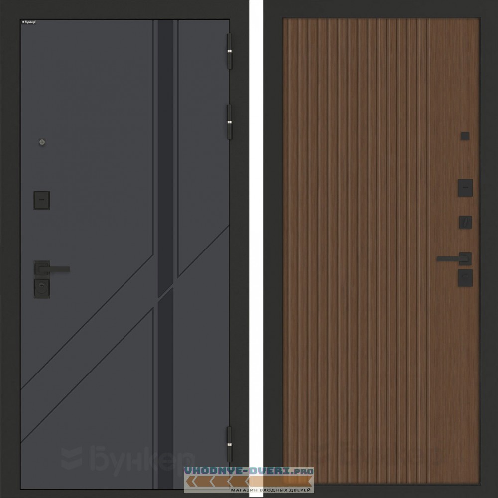 Входная дверь БН-12 с панелью ХОМС Дуб кантри темный