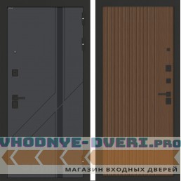 Входная дверь БН-12 с панелью ХОМС Дуб кантри темный