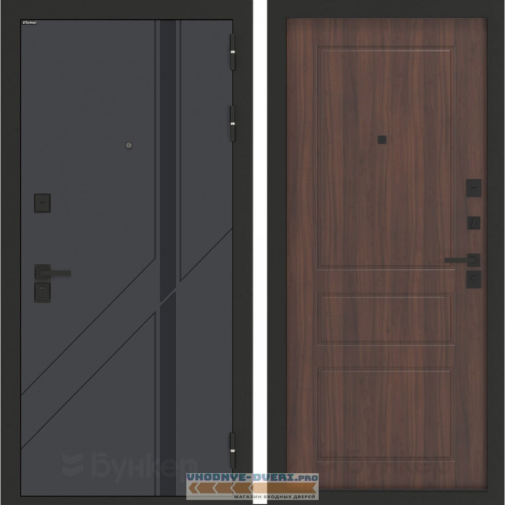 Входная дверь БН-12 с панелью ФЛ-116 Орех бренди