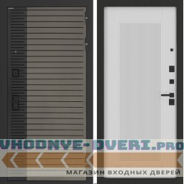 Входная дверь BN-15 с панелью АМСТРОД Белый софт рельеф