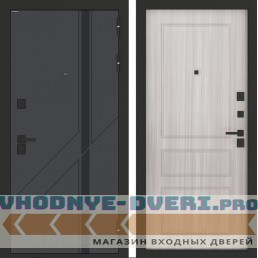 Входная дверь БН-12 с панелью ФЛ-116 Сандал белый