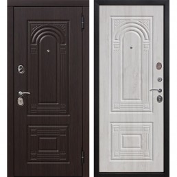 Входная металлическая дверь Флоренция (Темный кипарис / Дуб беленый)