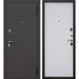Входная металлическая дверь Верона (Сатин коричневый / Сатин белый)