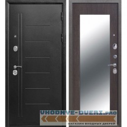 Входная металлическая дверь Троя Зеркало Maxi (Антик Серебро / Венге)