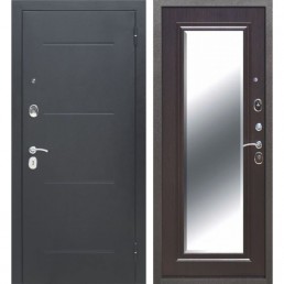 Входная металлическая дверь Гарда Зеркало (Антик Серебро / Венге)