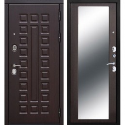 Входная металлическая дверь Сенатор Зеркало Maxi (Венге / Венге)