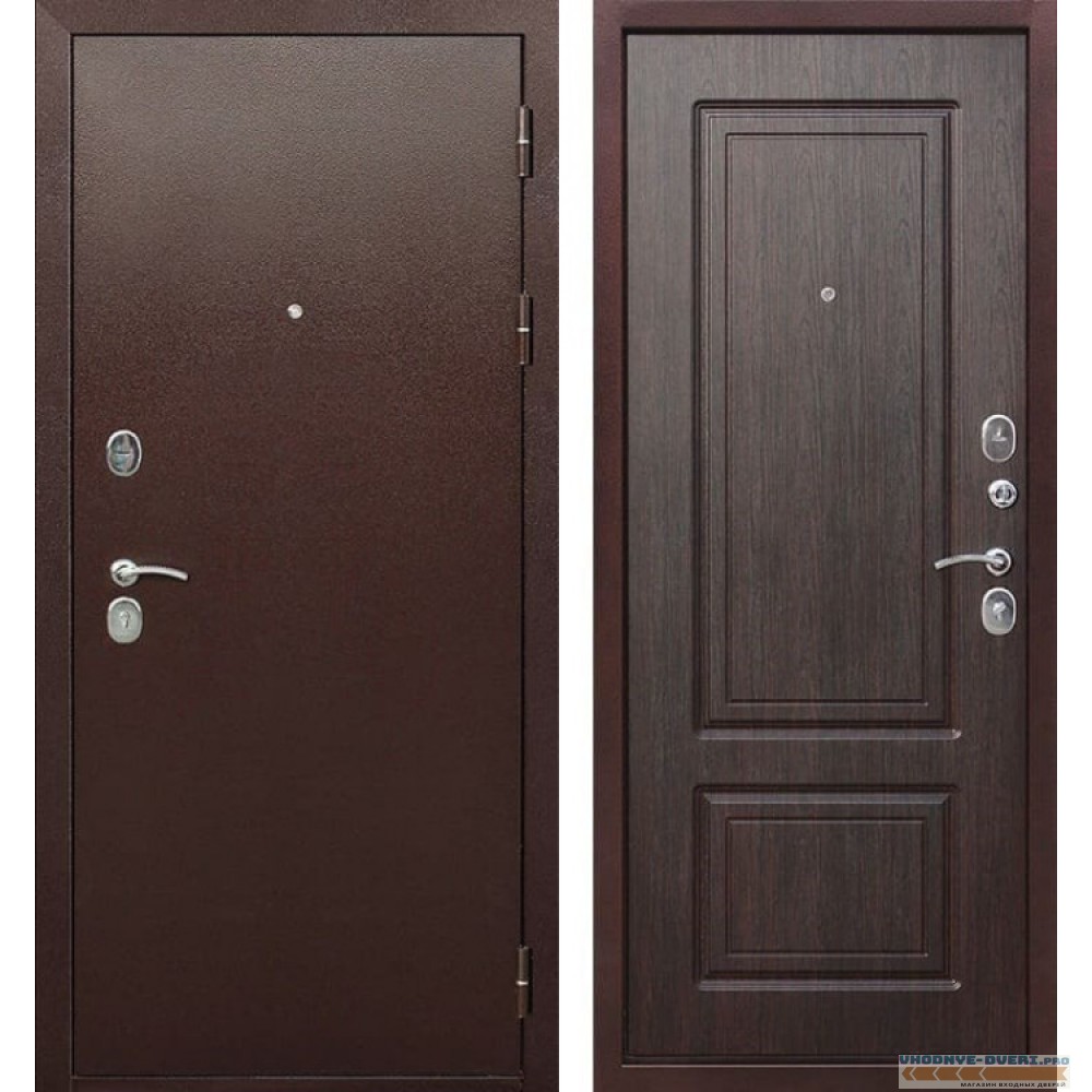 Входная металлическая дверь Толстяк 10 см (Антик Медь / Венге)