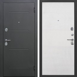 Входная металлическая дверь Гарда (Черный муар / Белый ясень)