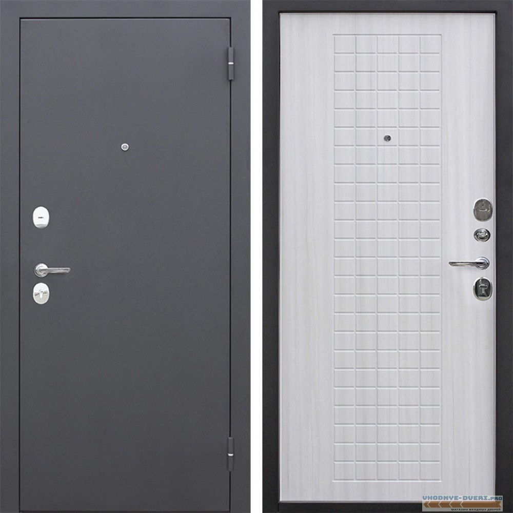 Входная металлическая дверь ГАРДА Муар 6 см / Ясень белый