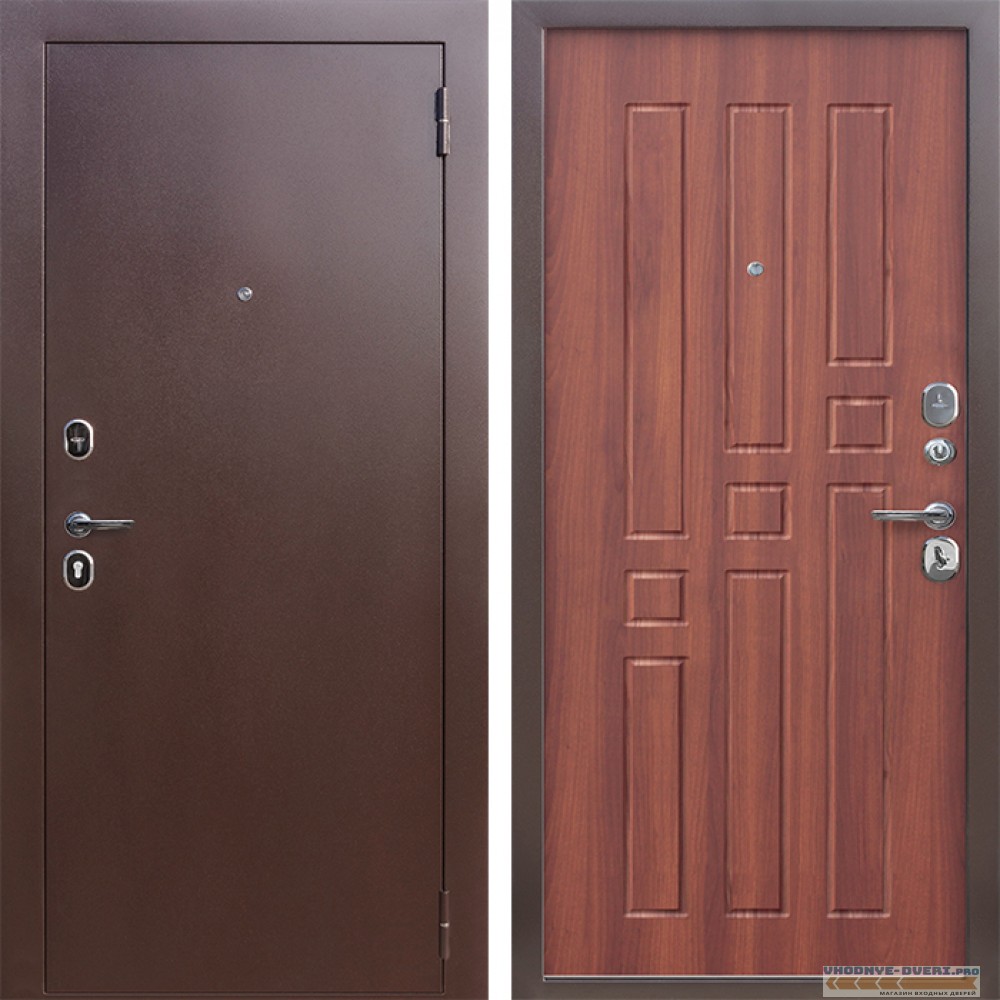 Входная металлическая дверь ГАРДА 8 мм (Антик Медь / Рустикальный дуб)