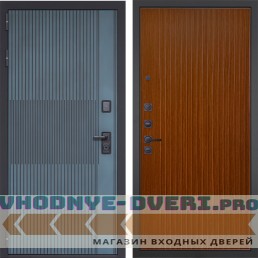 Входная дверь Гранит Бриони 087 Дуб кантри темный с фрезеровкой
