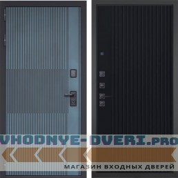 Входная дверь Гранит Бриони 088 Черный кварц с фрезеровкой