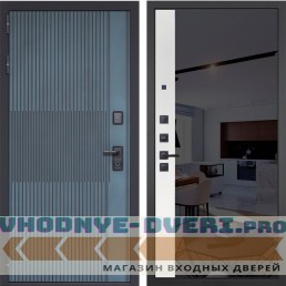 Входная дверь Гранит Бриони 091 Зеркало макси бок тонированное черное